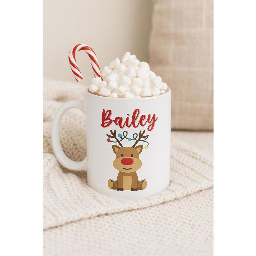 Kids Ceramic Mug, Hot Cocoa Cup for Children, Kids Christmas Gift